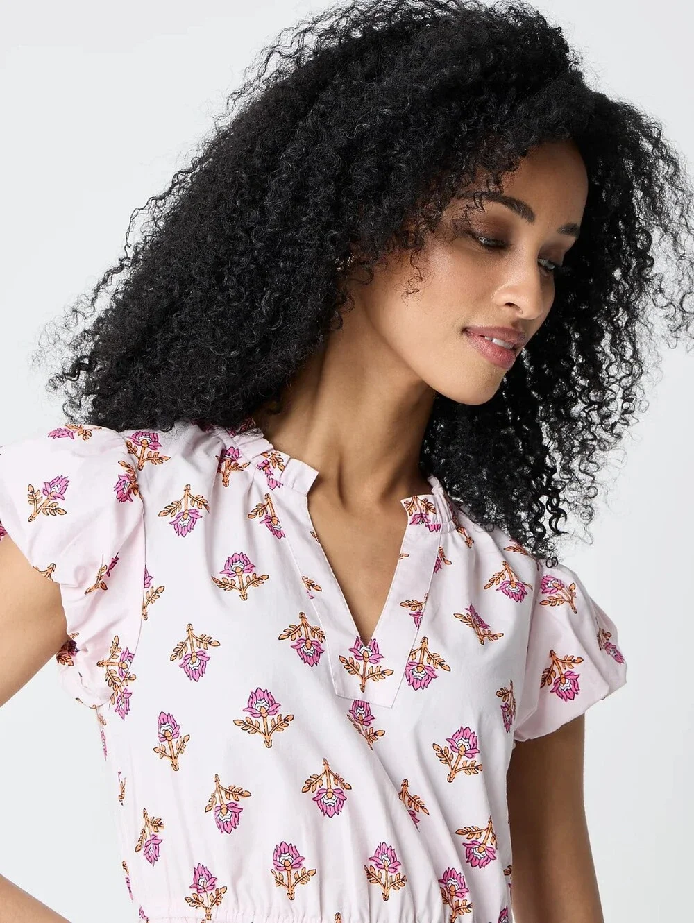 J. Crew Pink Floral Willa Midi Dress Size 2 Pink Opal Cottagecore